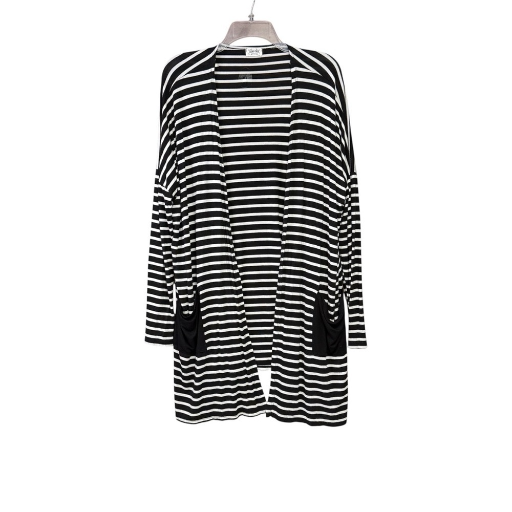 Texas True Threads Striped Cardigan black/white size medium